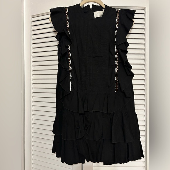 Piper beaded, ruffled mini dress - Picture 1 of 4